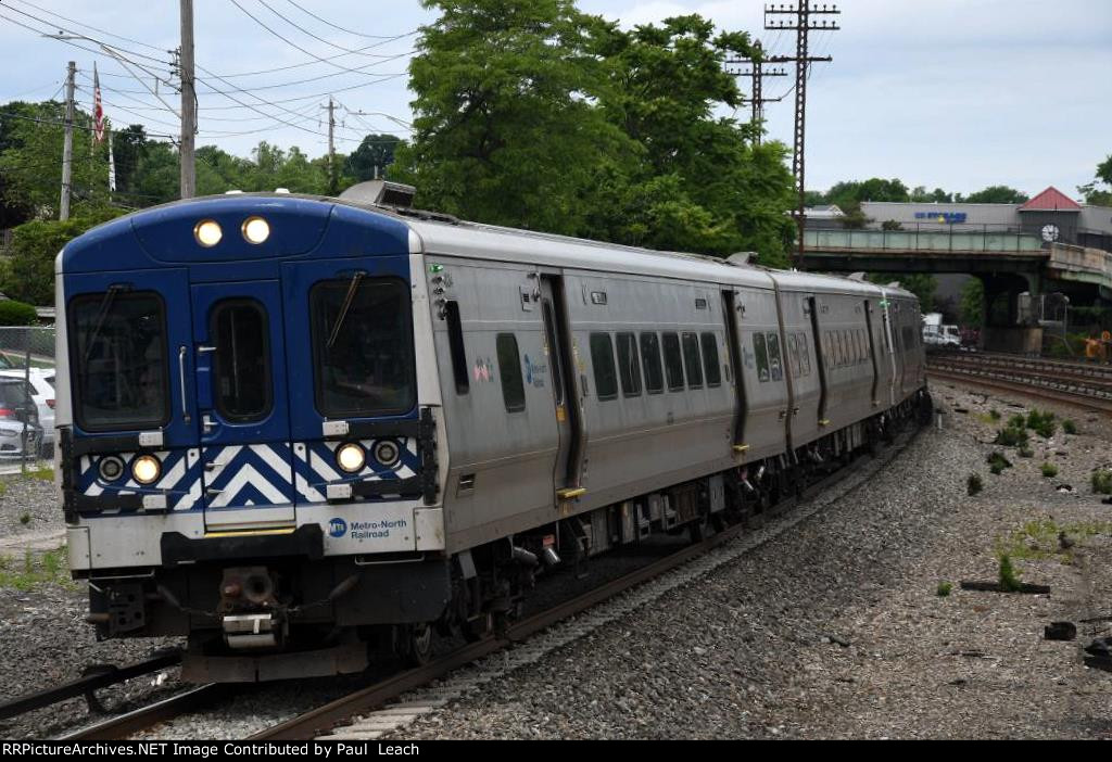 Inbound commuter approaches the station